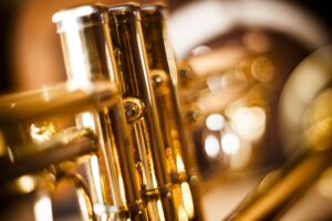 Close-up photograph of a trumpet